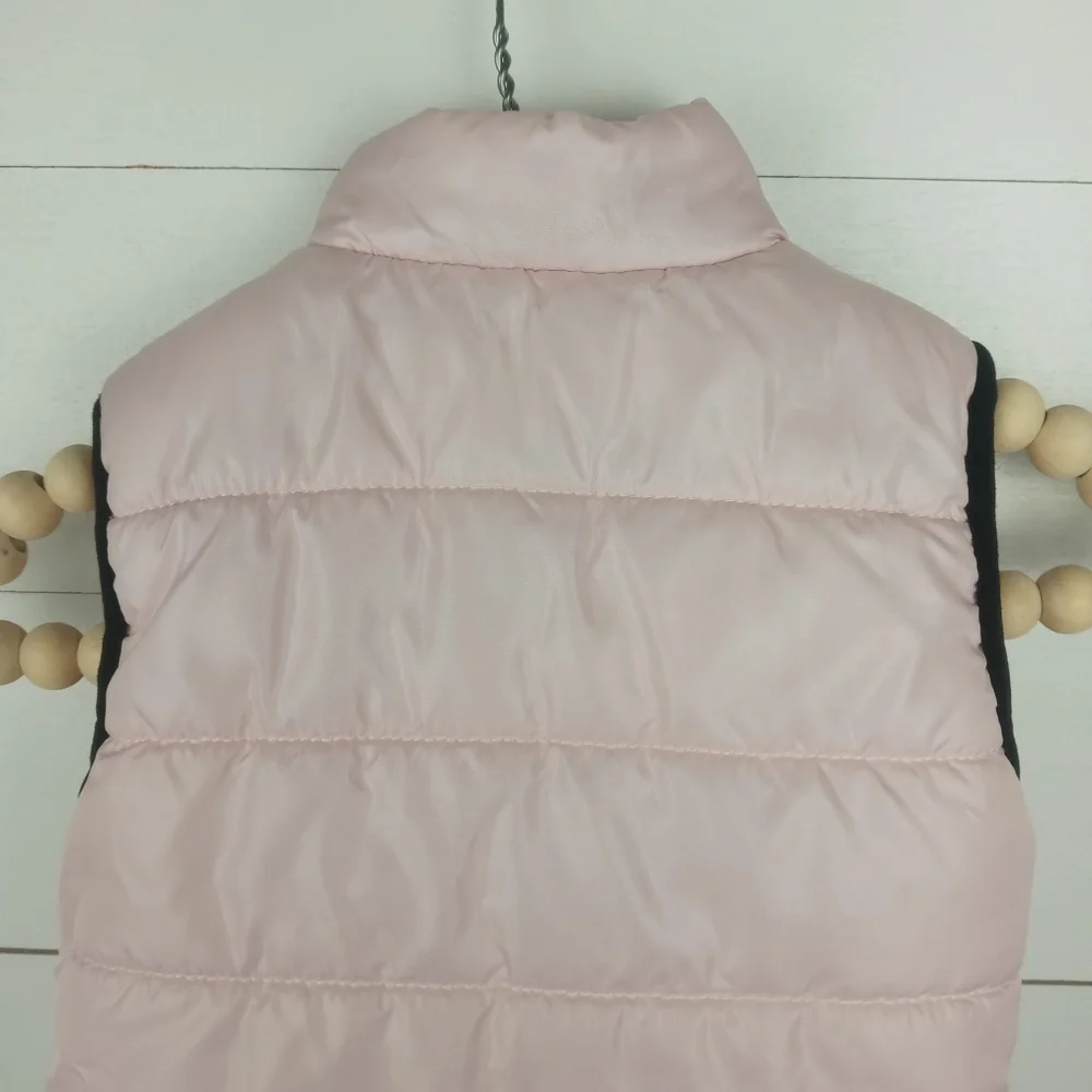 Calvin Klein Jeans girls size 4T light pink slight collar full zipper puffer